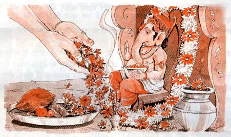 puja path me fool kyo jaruri hai